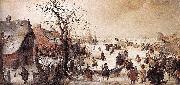 Hendrick Avercamp Winter Scene on a Canal Spain oil painting artist